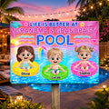 Custom Poolside Home Decor Metal Sign - Personalized Summer Vacation And Travel, Poolside Gifts For Grandma, Grandpa - Pool Days Rule