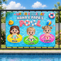 Custom Poolside Home Decor Metal Sign - Personalized Summer Vacation And Travel, Poolside Gifts For Grandma, Grandpa - Pool Days With Grandkids