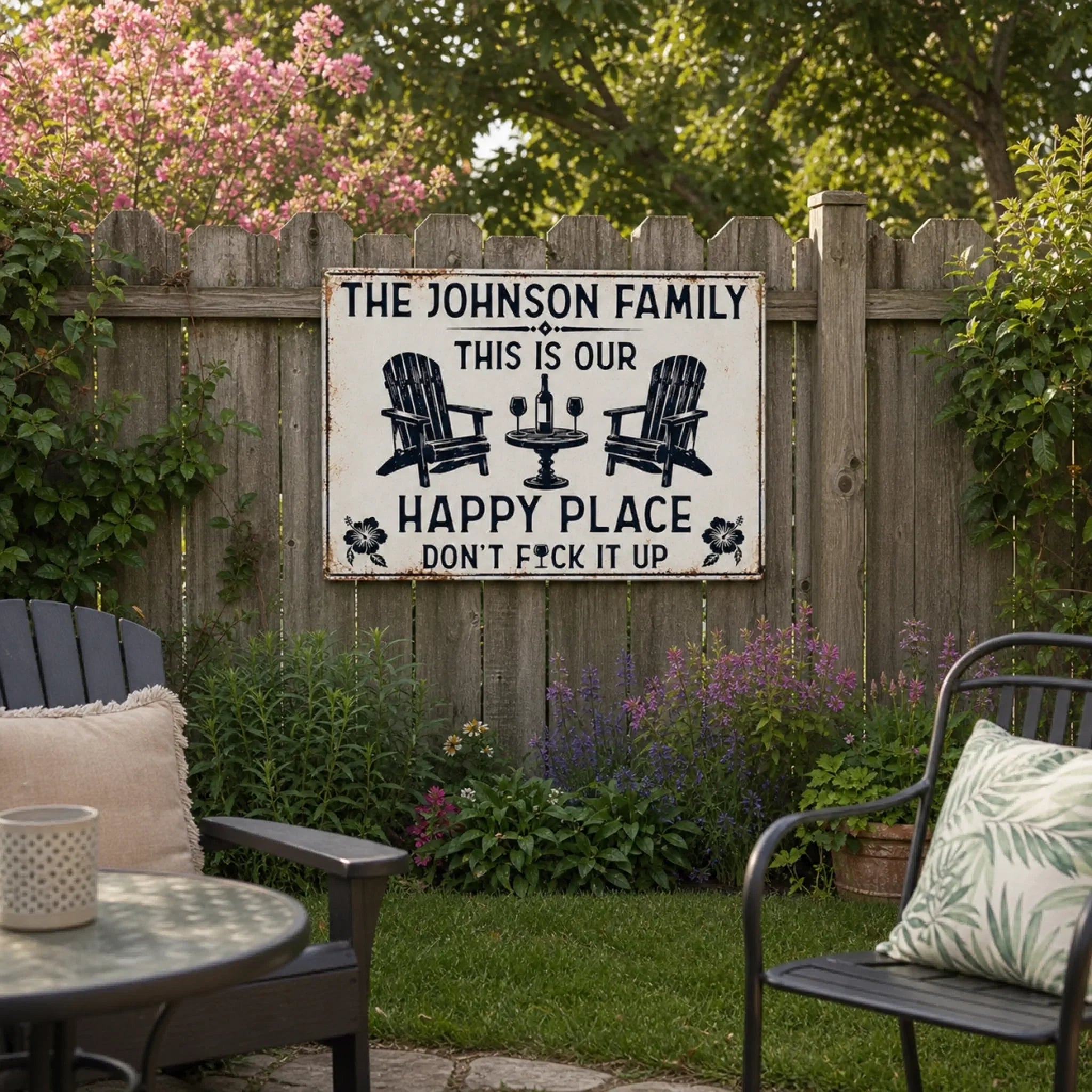 Custom Home Decor Metal Sign - Personalized  Summer Vacation And Travel Gifts For Husband And Wife, Him And Her - Our Favorite Escape