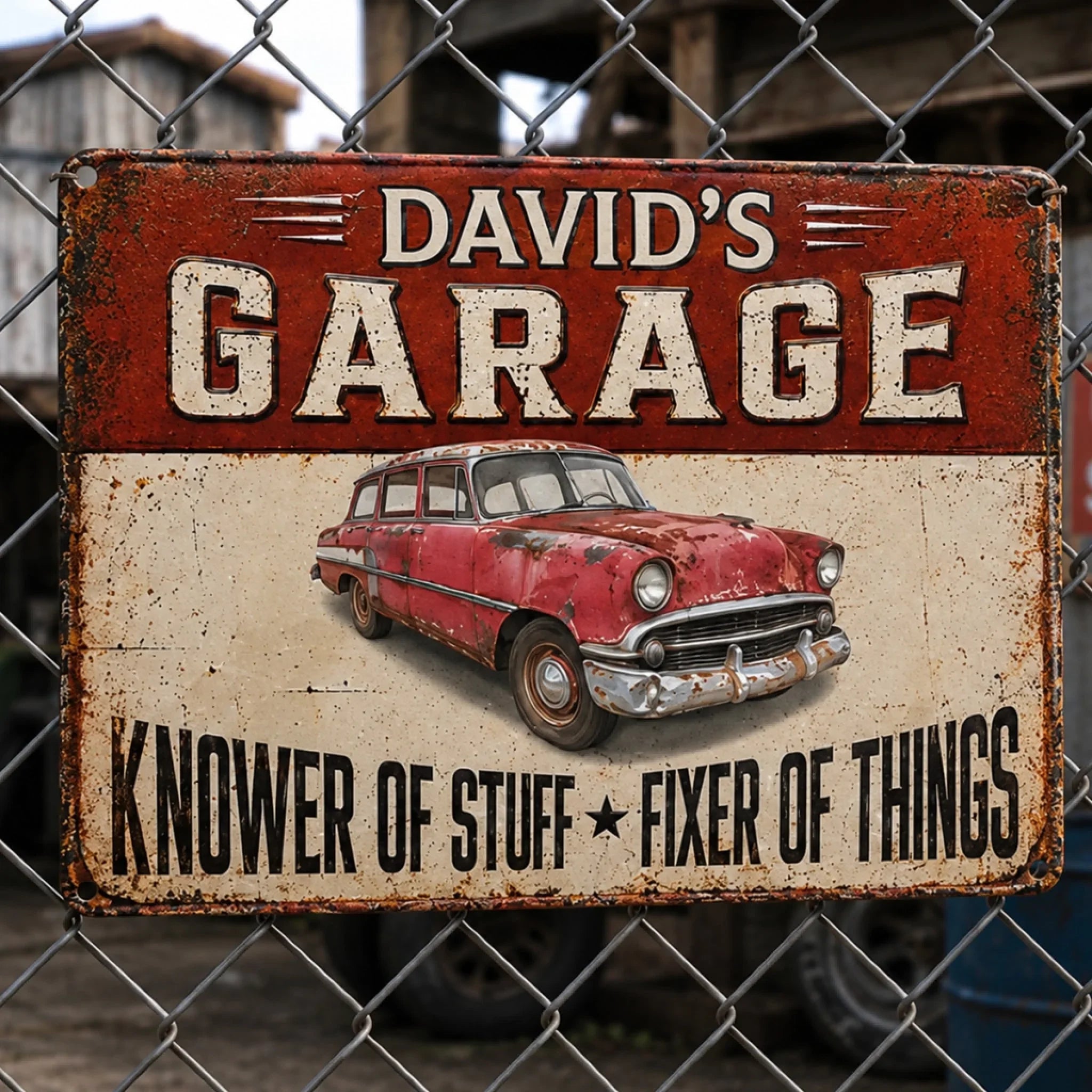 Custom Photo Home Decor Metal Sign - Personalized Birthday Gifts For Men, Man Cave, Dad, Grandpa - The Master Of All Trades Resides Here