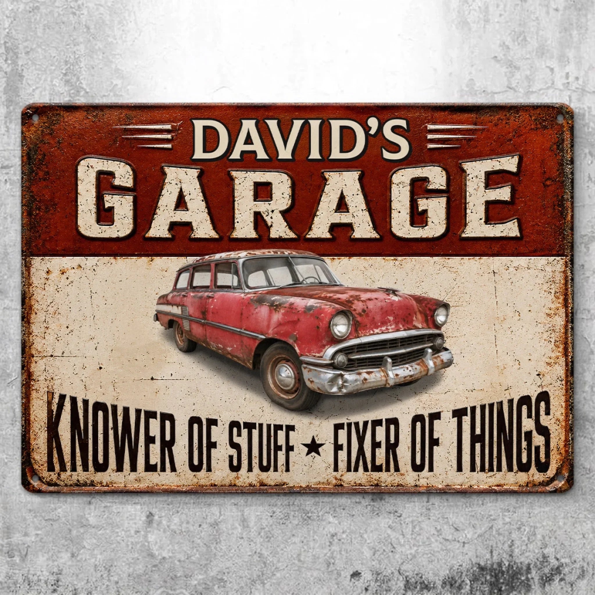 Custom Photo Home Decor Metal Sign - Personalized Birthday Gifts For Men, Man Cave, Dad, Grandpa - The Master Of All Trades Resides Here