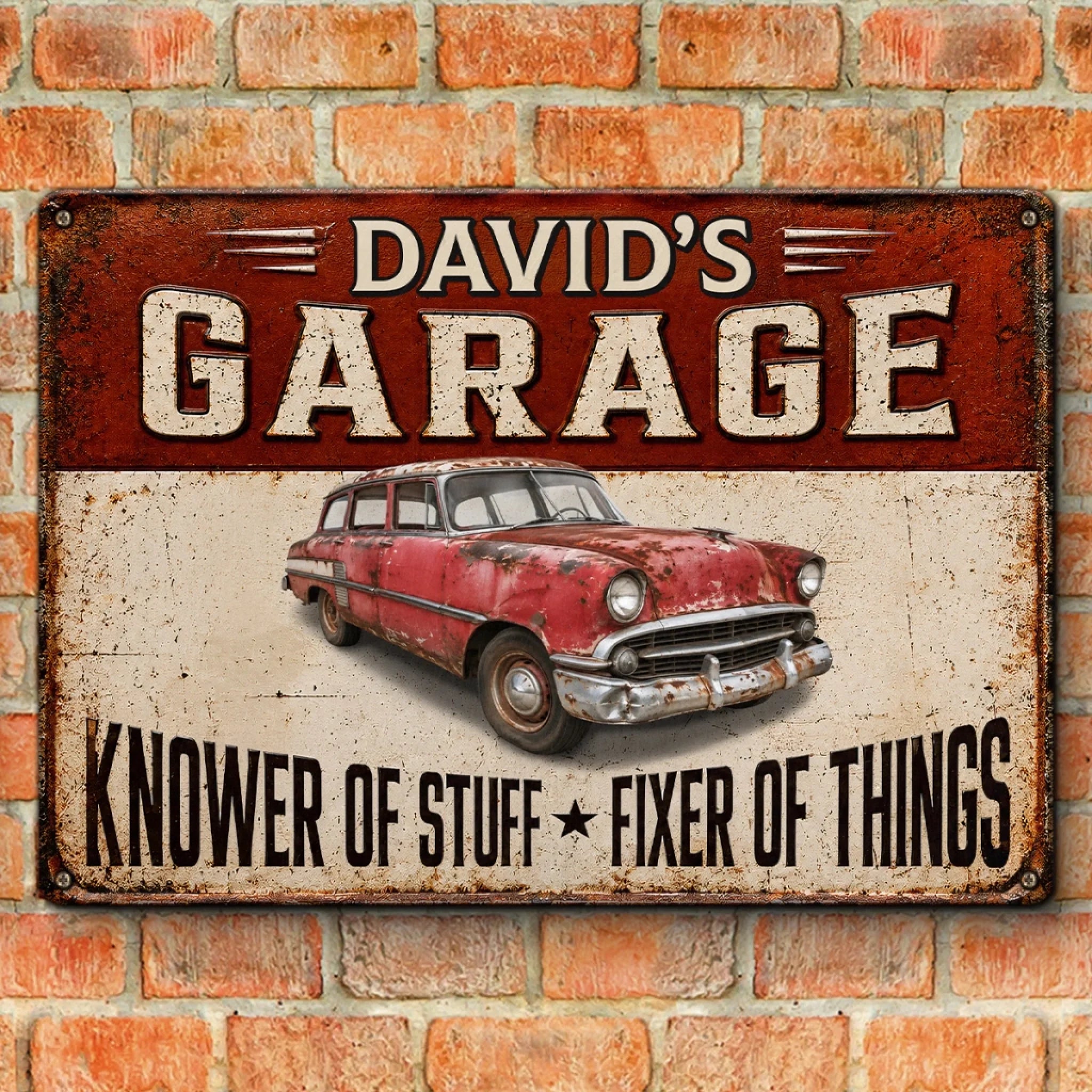 Custom Photo Home Decor Metal Sign - Personalized Birthday Gifts For Men, Man Cave, Dad, Grandpa - The Master Of All Trades Resides Here