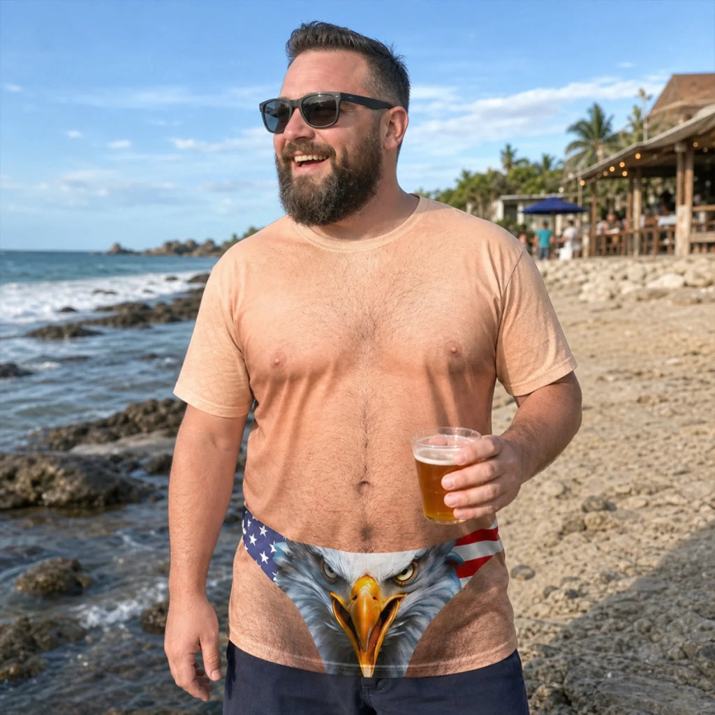 Custom Funny Patriotic T-shirt - Personalized Birthday Gifts For Men - Too Tired To Care