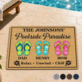 Custom Poolside Home Decor Decorative Mat - Personalized Summer Vacation And Travel Gifts For Mom, Dad, Brother, Sister, Kids - Family Pool Days