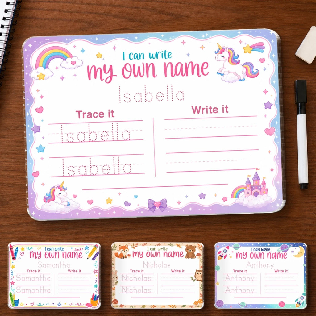 Custom Kids Acrylic Tracing Board - Personalized Back To School Gifts For Kids - Ready For New Adventures