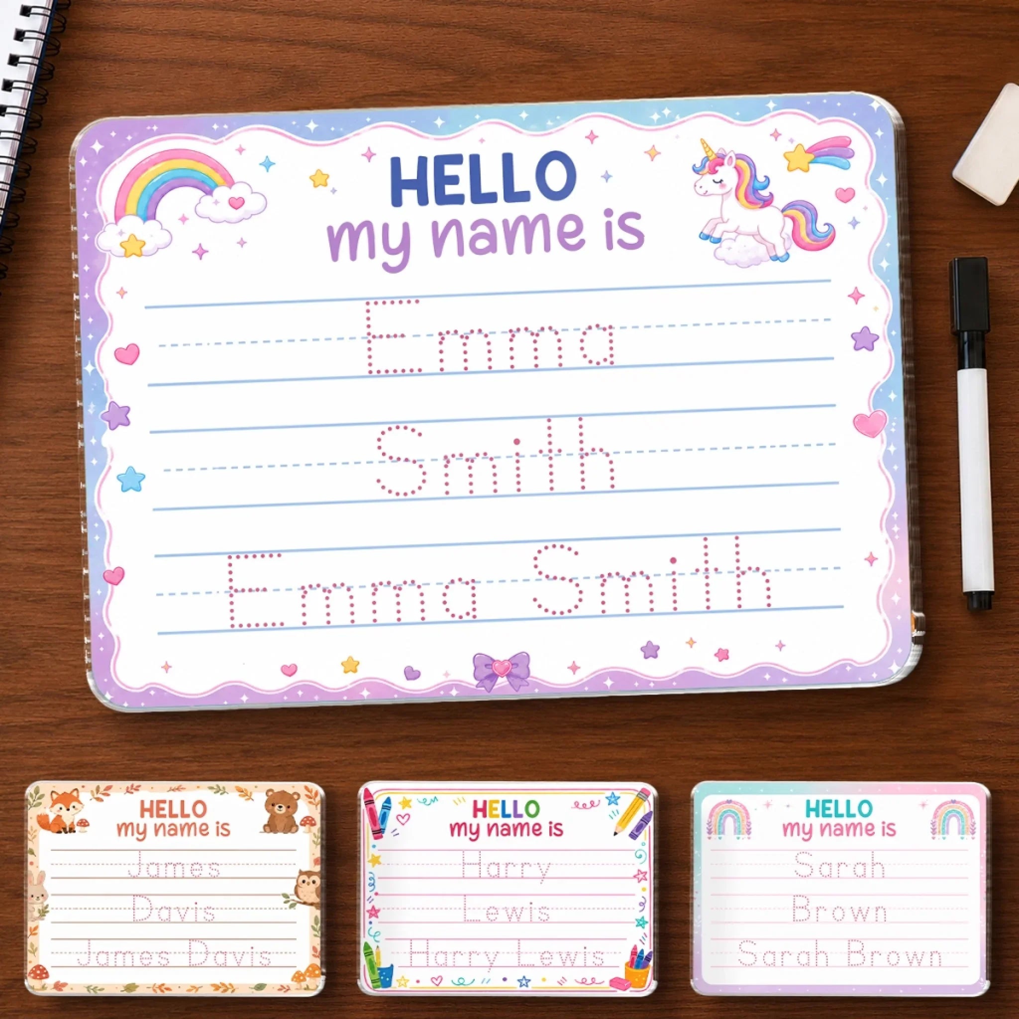 Custom Kids Acrylic Tracing Board - Personalized Back To School Gifts For Kids - School Mode Activated