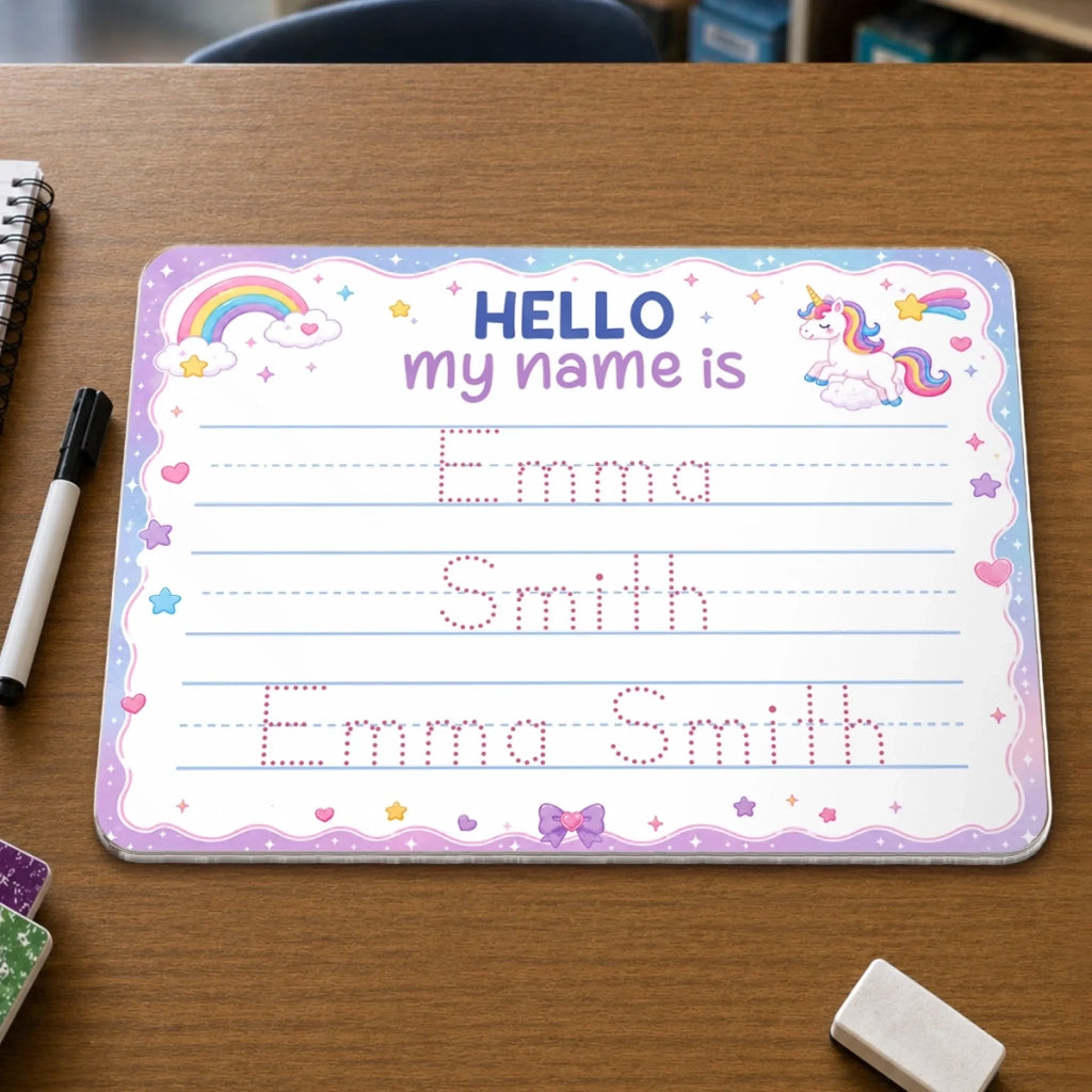Custom Kids Acrylic Tracing Board - Personalized Back To School Gifts For Kids - School Mode Activated