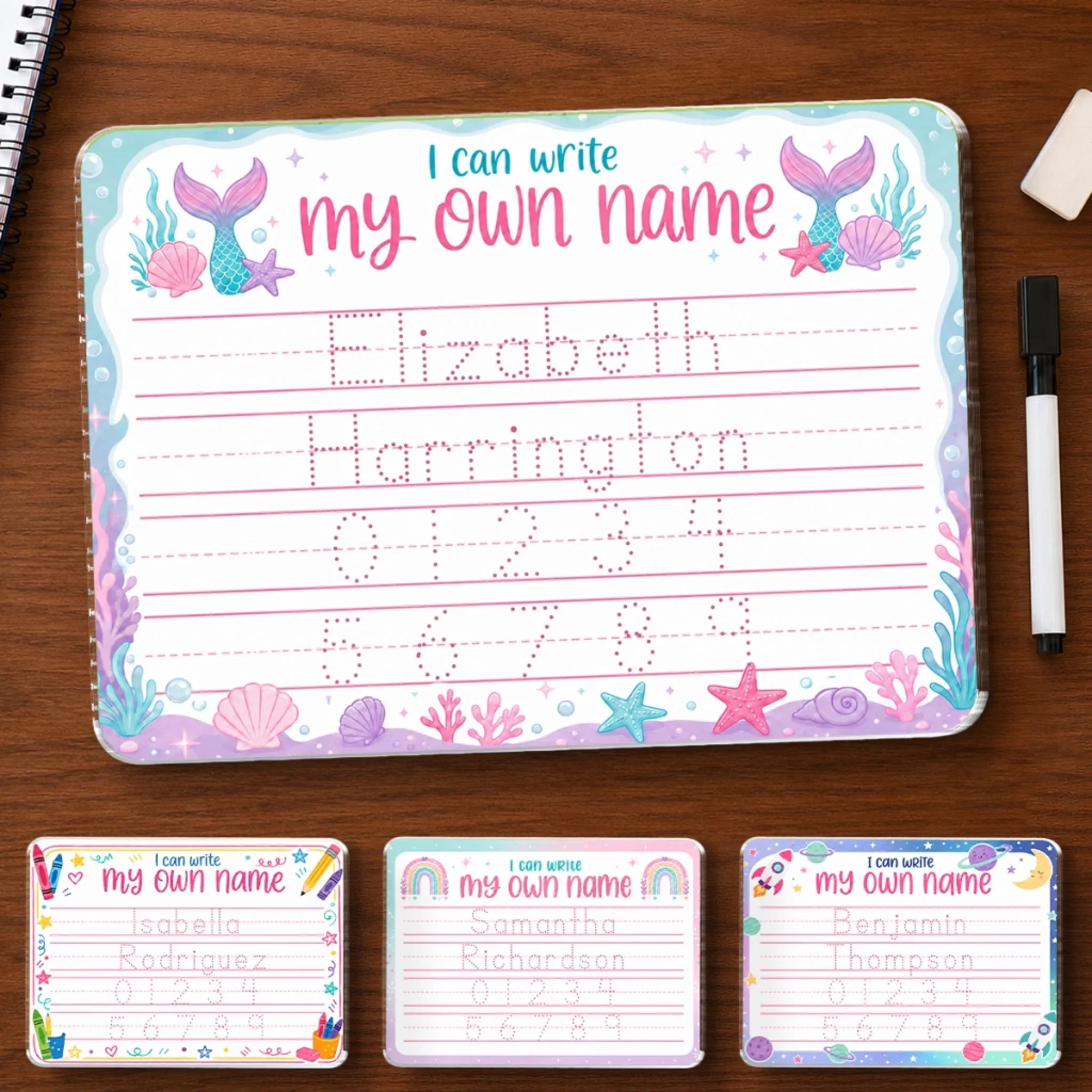 Custom Kids Acrylic Tracing Board - Personalized Back To School Gifts For Kids - Learning Never Stops
