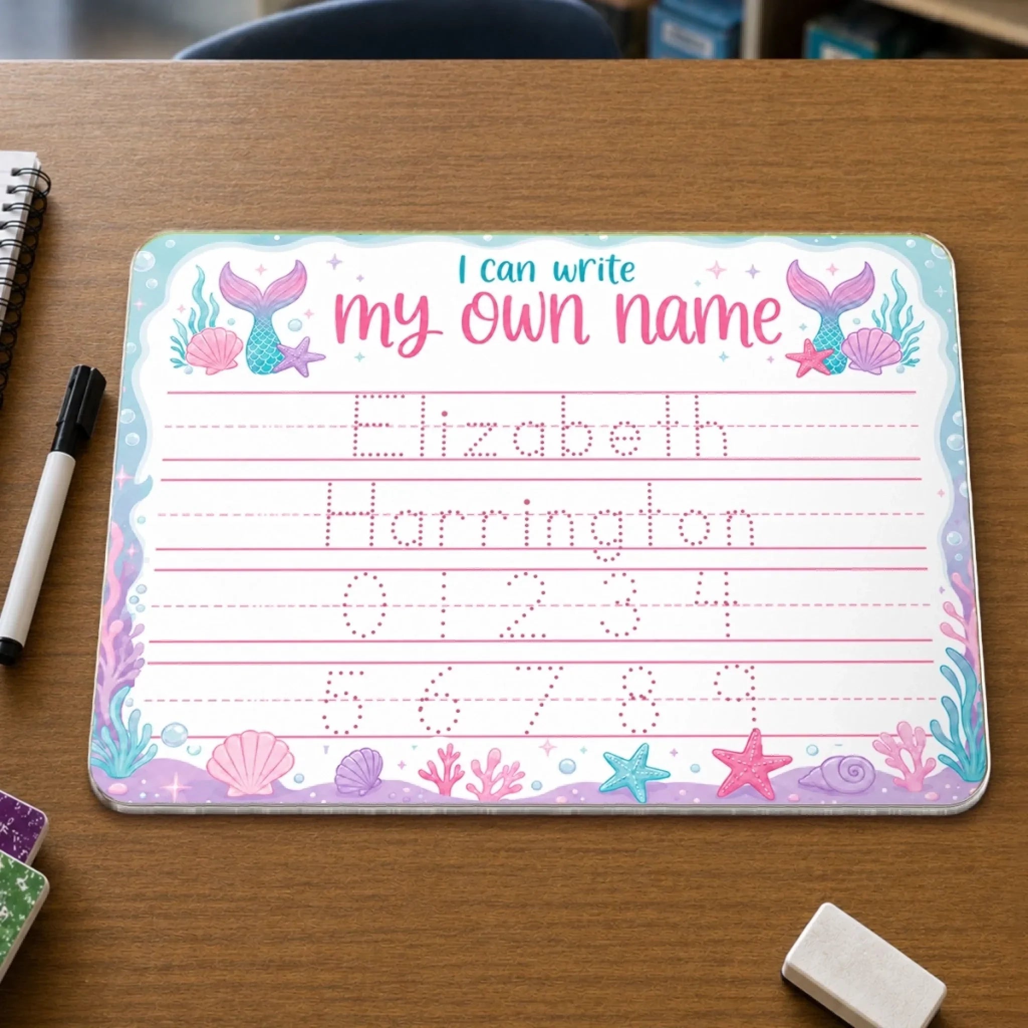 Custom Kids Acrylic Tracing Board - Personalized Back To School Gifts For Kids - Learning Never Stops