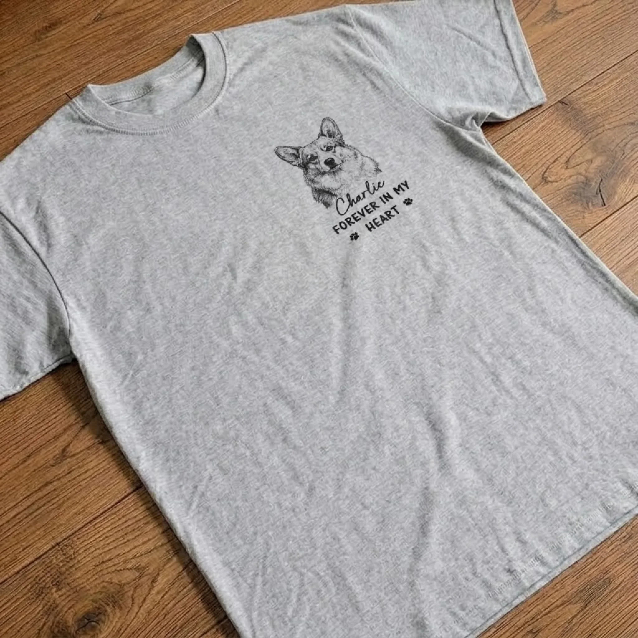 Custom Photo T-shirt, Hoodie - Personalized Pet Memorial Sympathy Gifts For Dogs, Cats - Forever In My Heart