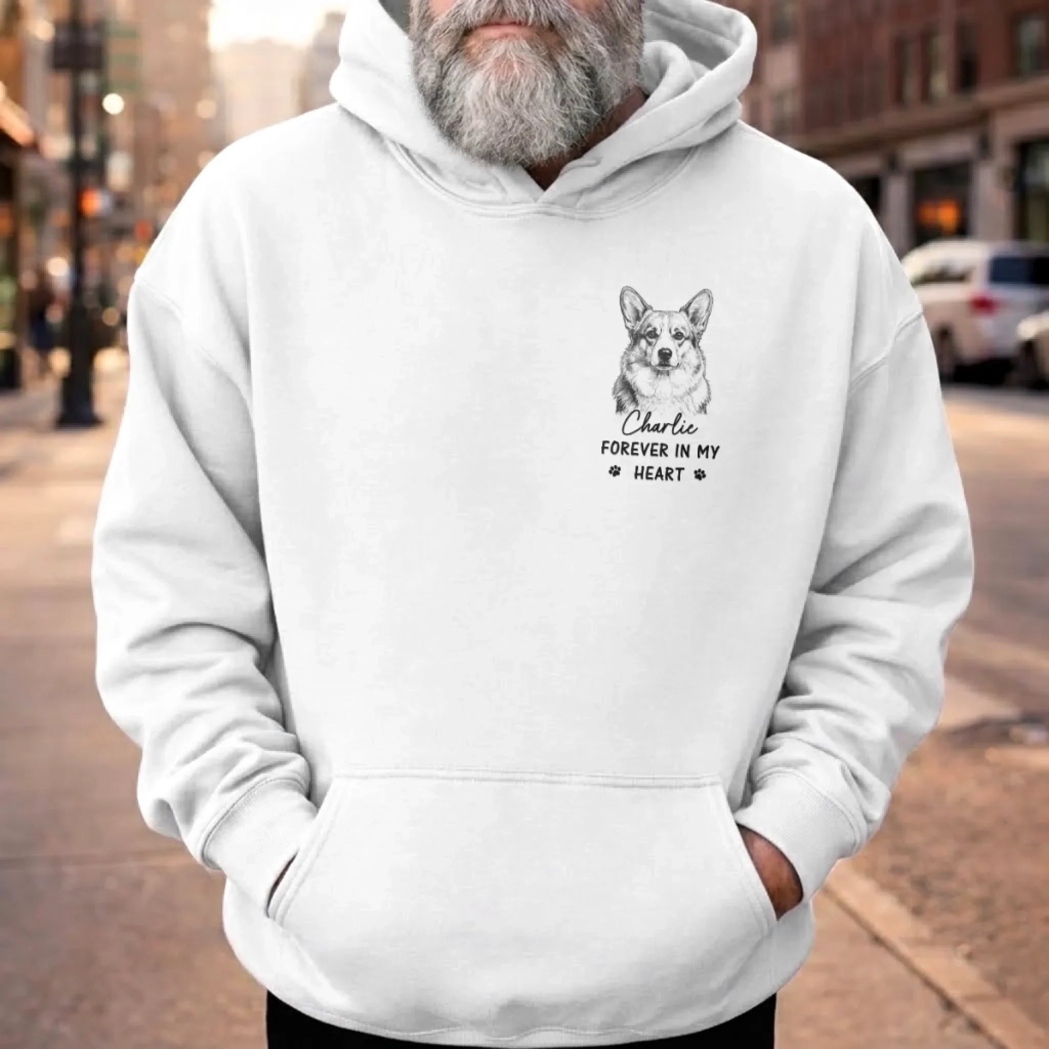 Custom Photo T-shirt, Hoodie - Personalized Pet Memorial Sympathy Gifts For Dogs, Cats - Forever In My Heart