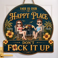 Custom Wood Sign - Personalized Summer Vacation And Travel Gifts For Husband And Wife, Him And Her - Keeping Our Peace Together