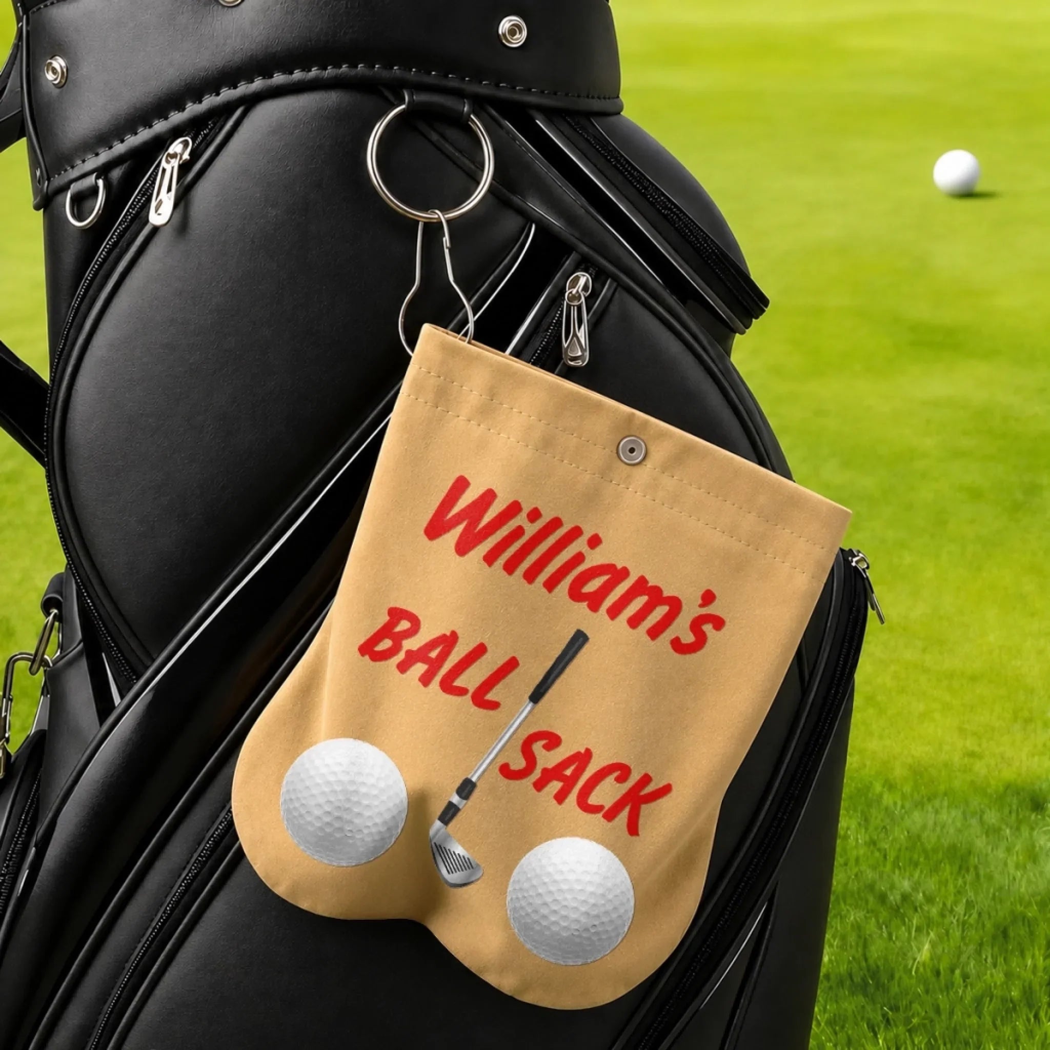 Custom Flannel Golf Ball Bag Sack - Personalized Birthday Gifts For Golf Lovers, Sports Fans, Sports Lovers - King Of The Golf Course