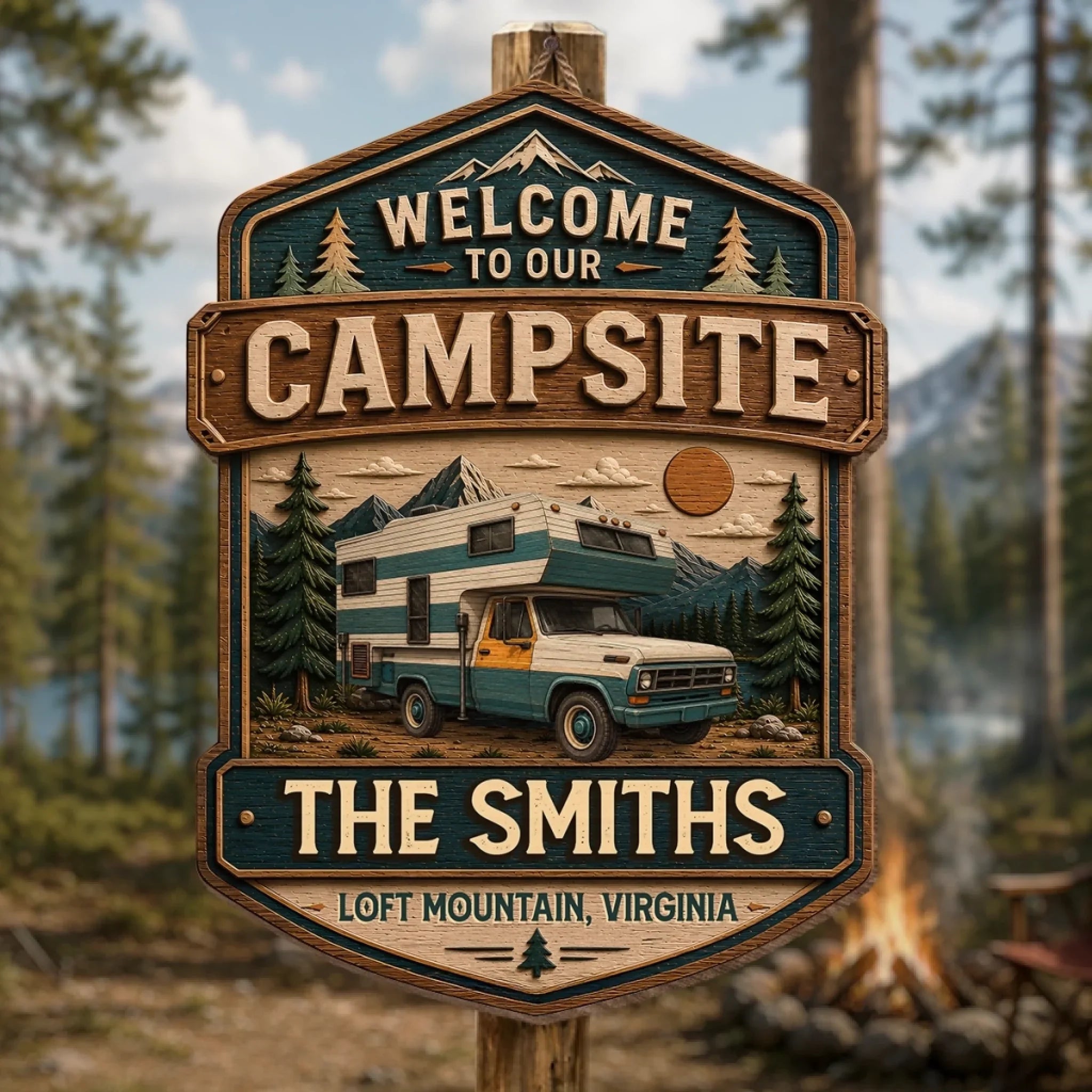 Custom Wood Sign - Personalized Birthday Camping Gifts For Campers, Mom, Dad, Brother, Sister, Kids - Camper Life, Best Life