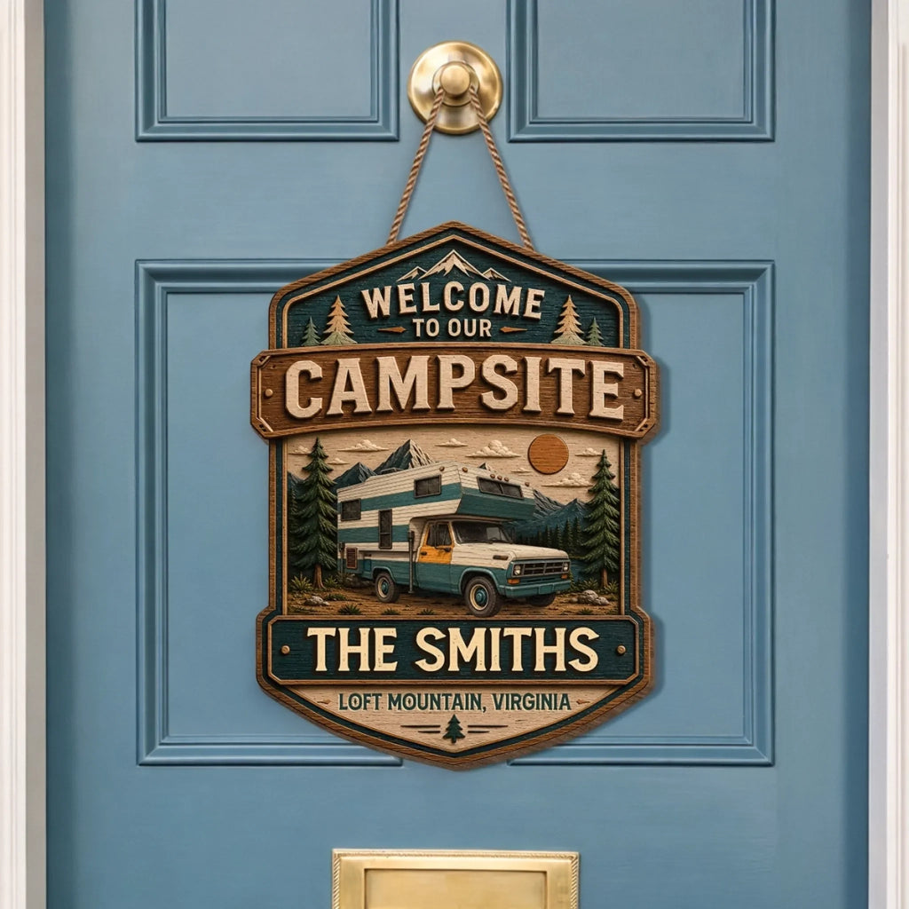Custom Wood Sign - Personalized Birthday Camping Gifts For Campers, Mom, Dad, Brother, Sister, Kids - Camper Life, Best Life