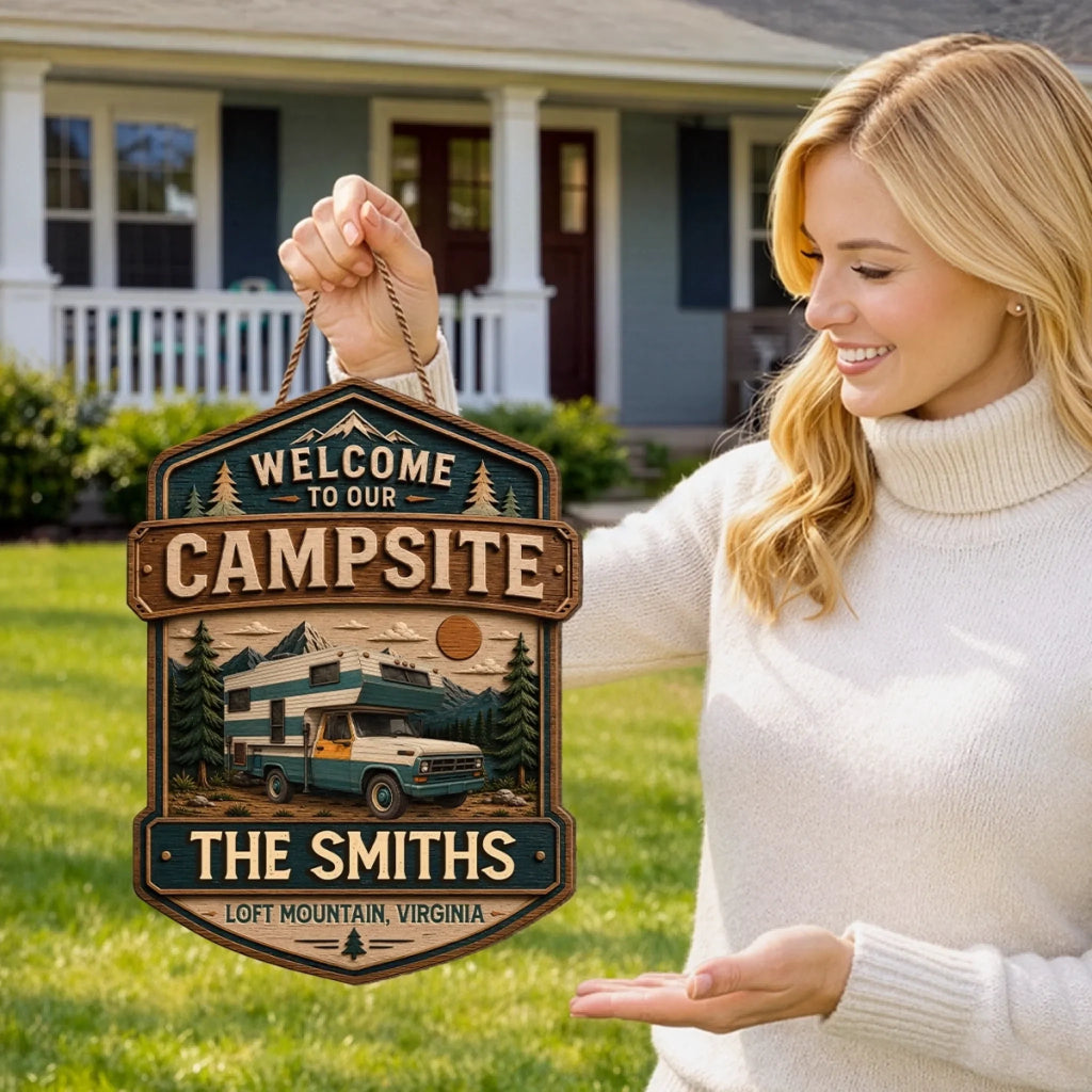 Custom Wood Sign - Personalized Birthday Camping Gifts For Campers, Mom, Dad, Brother, Sister, Kids - Camper Life, Best Life