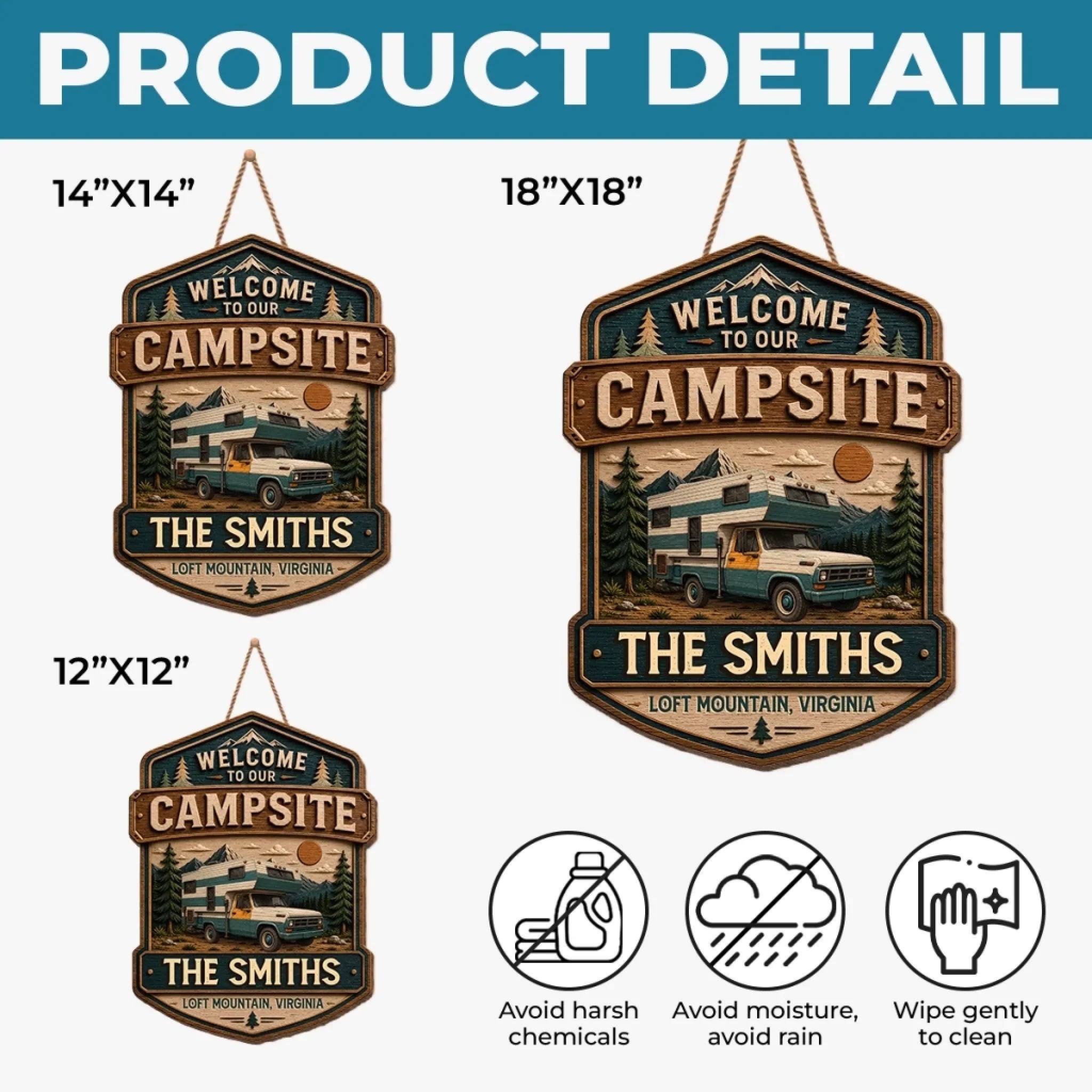 Custom Wood Sign - Personalized Birthday Camping Gifts For Campers, Mom, Dad, Brother, Sister, Kids - Camper Life, Best Life