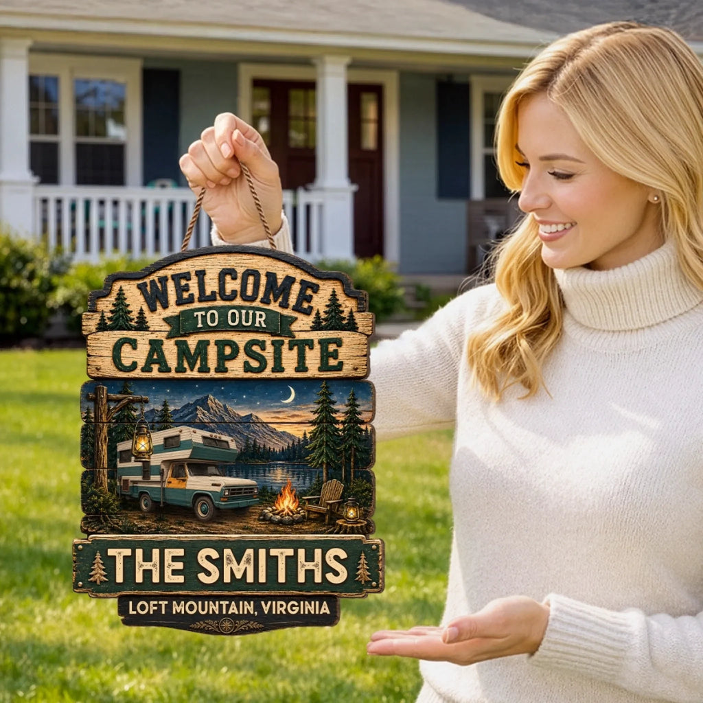 Custom Wood Sign - Personalized Birthday Camping Gifts For Campers, Mom, Dad, Brother, Sister, Kids - Rustic Charm, Endless Memories