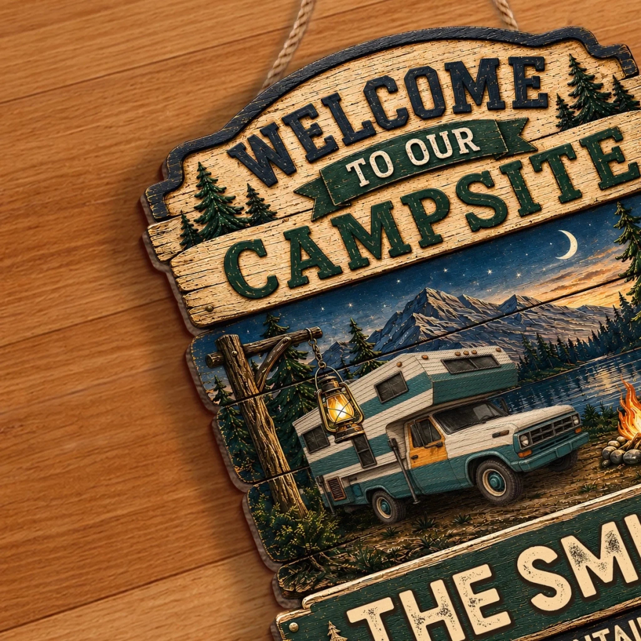 Custom Wood Sign - Personalized Birthday Camping Gifts For Campers, Mom, Dad, Brother, Sister, Kids - Rustic Charm, Endless Memories