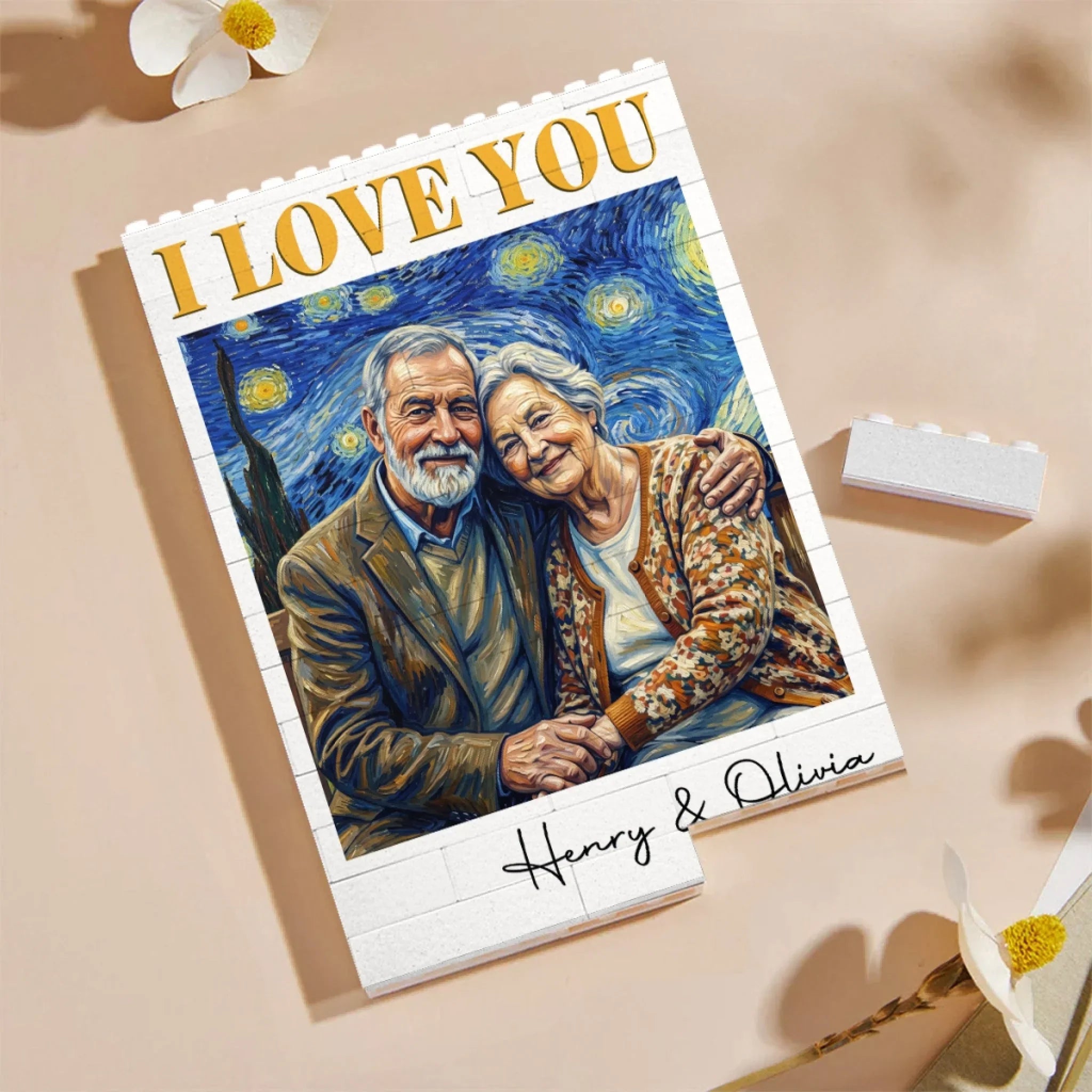 Custom Photo Building Brick Blocks - Personalized Anniversary Wedding Gifts For Husband And Wife, Him And Her - Our Love Is A Masterpiece