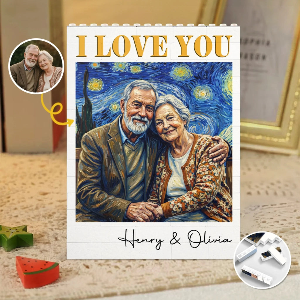 Custom Photo Building Brick Blocks - Personalized Anniversary Wedding Gifts For Husband And Wife, Him And Her - Our Love Is A Masterpiece