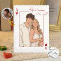 Custom Photo Building Brick Blocks - Personalized Anniversary Wedding Gifts For Husband And Wife, Him And Her - Hit The Love Jackpot