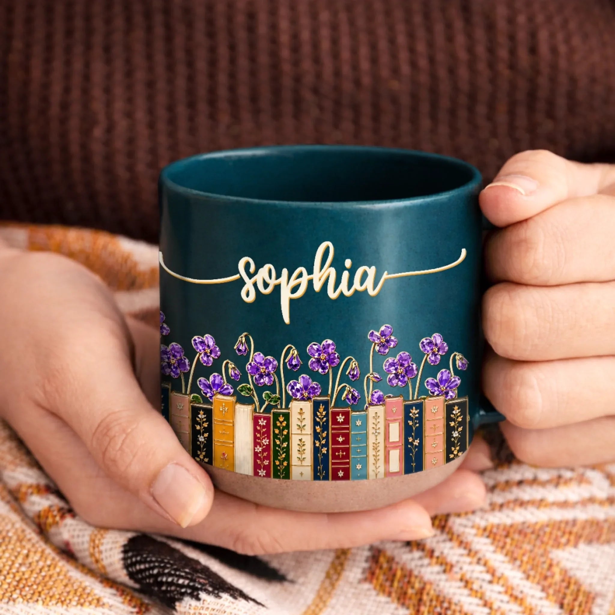 Custom Pottery Mug - Personalized Bookish Gifts For Book Lovers, Bookworms, Readers - Where Stories Bloom