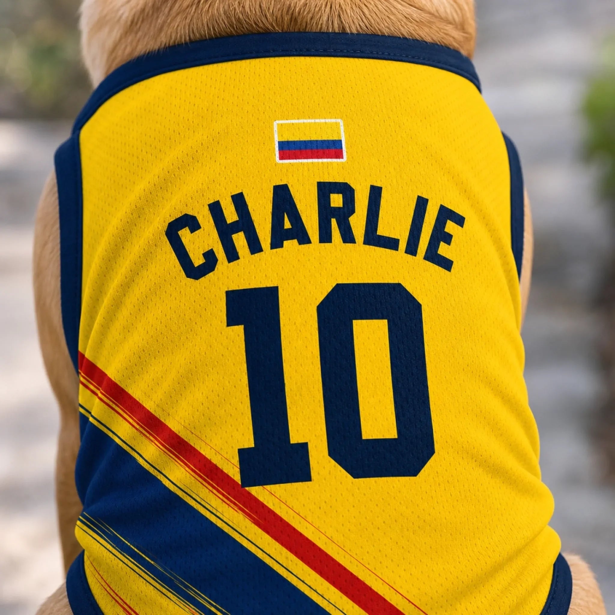 Custom Colombia World Football Pet Jersey - Personalized Birthday Gifts For Football Dog Cat Lovers, Dog Dad And Mom, Cat Owners - Viva Colombia, Furry Edition