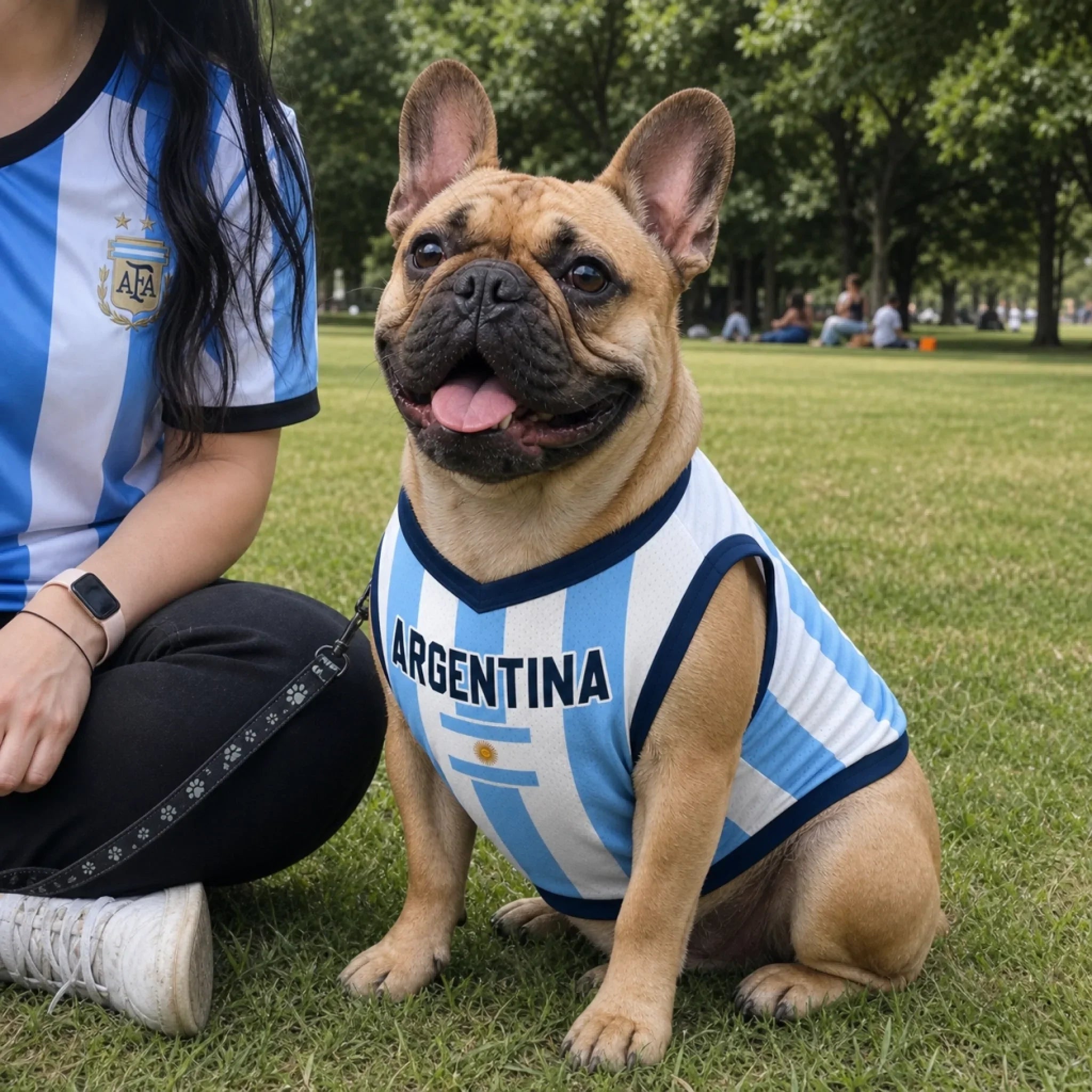 Custom Argentina World Football Pet Jersey - Personalized Birthday Gifts For Football Dog Cat Lovers, Dog Dad And Mom, Cat Owners - Dog Dad's Favorite Champion