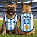 Custom Argentina World Football Pet Jersey - Personalized Birthday Gifts For Football Dog Cat Lovers, Dog Dad And Mom, Cat Owners - Dog Dad's Favorite Champion