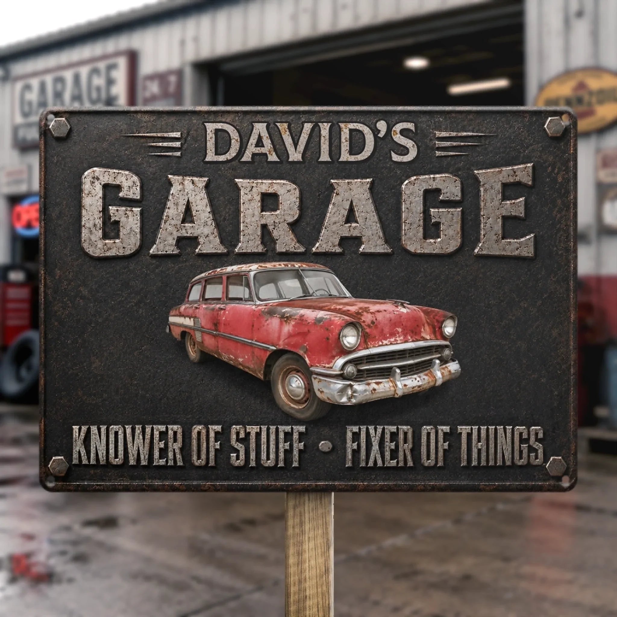 Custom Photo Home Decor Metal Sign - Personalized Birthday Gifts For Men, Man Cave, Dad, Grandpa - The Handy Master Lives