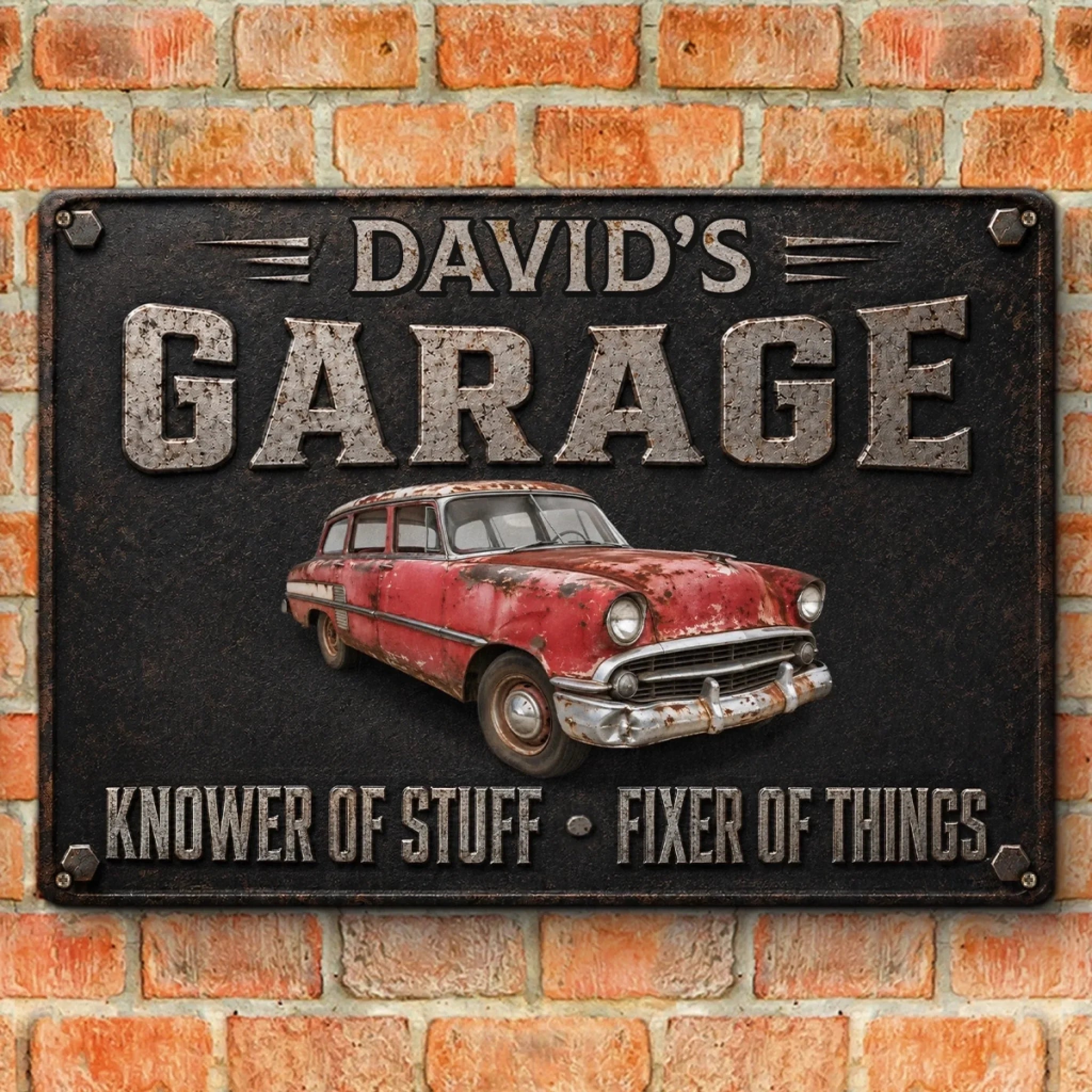 Custom Photo Home Decor Metal Sign - Personalized Birthday Gifts For Men, Man Cave, Dad, Grandpa - The Handy Master Lives