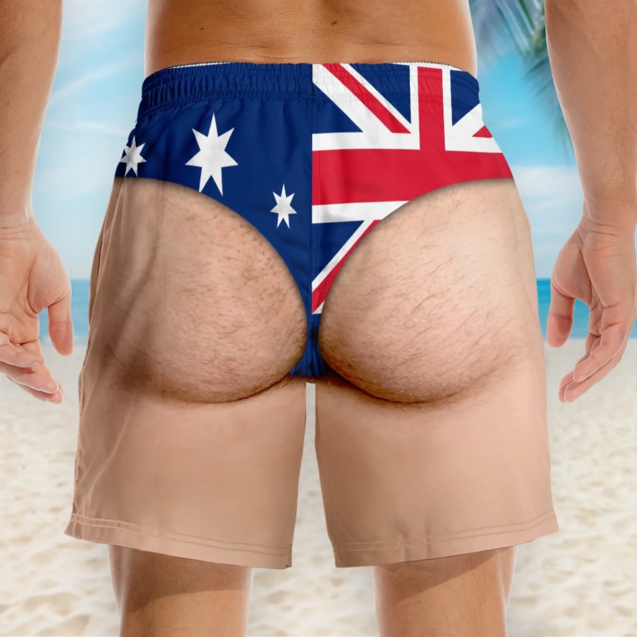 Custom Funny Men Swim Trunks - Personalized Summer Vacation And Travel Gifts For Men - Born For Summer