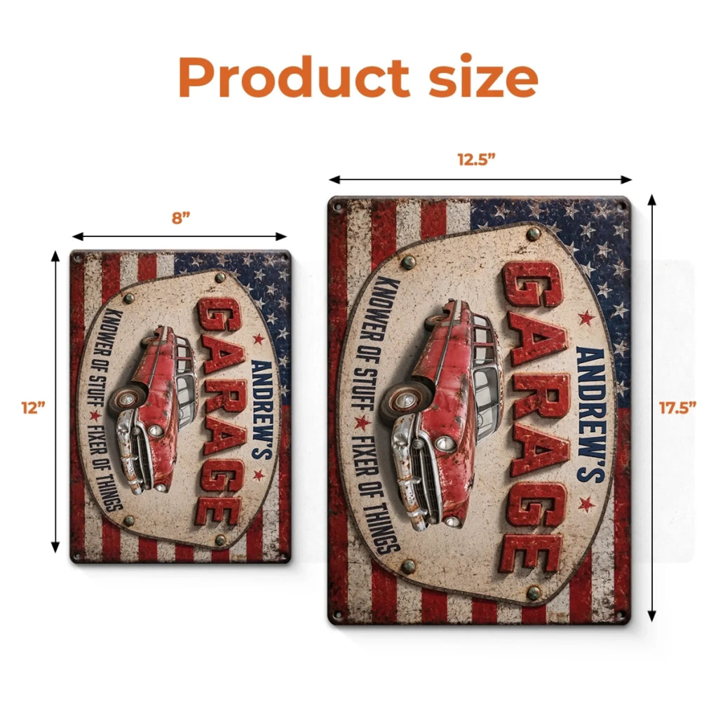 Custom Photo Home Decor Metal Sign - Personalized Birthday Gifts For Men, Man Cave, Dad, Grandpa - One Master Many Trades