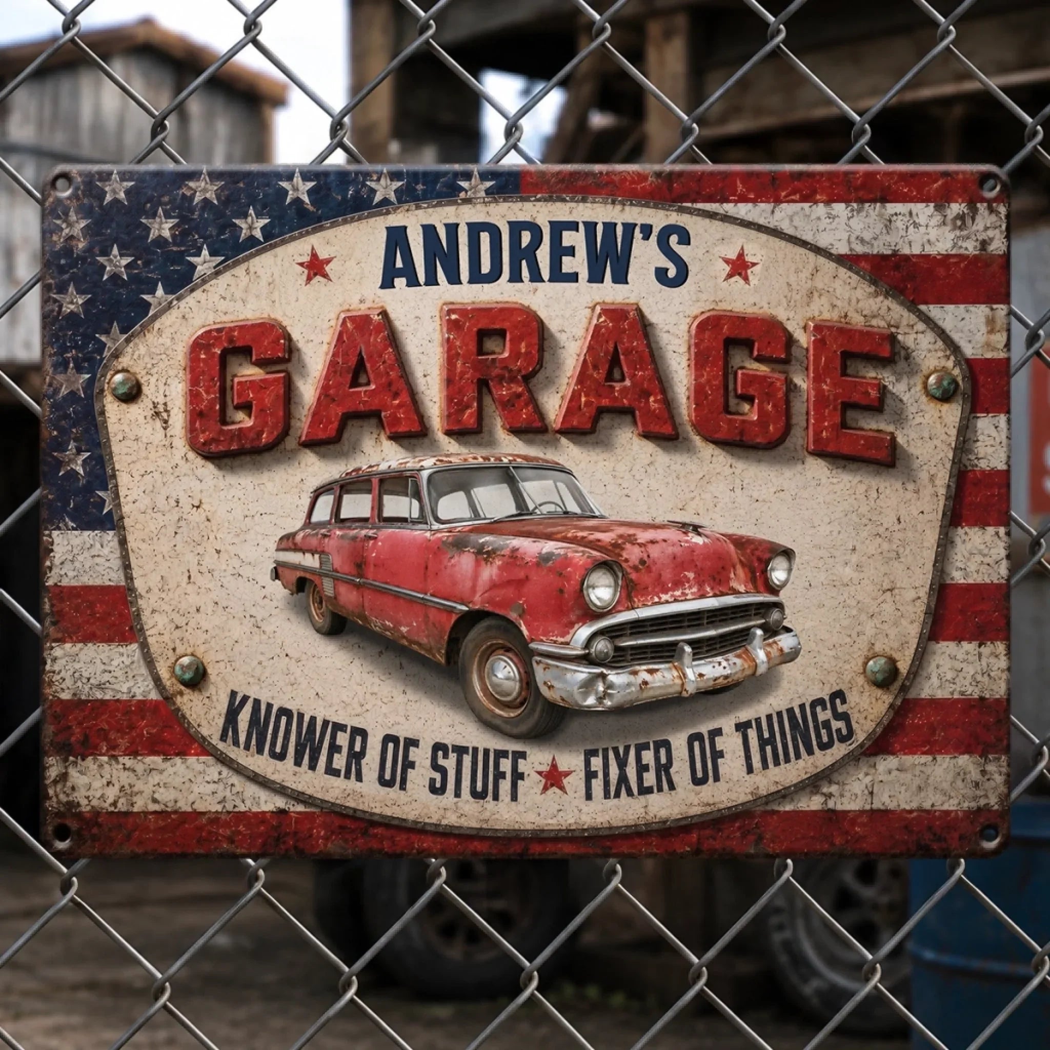 Custom Photo Home Decor Metal Sign - Personalized Birthday Gifts For Men, Man Cave, Dad, Grandpa - One Master Many Trades