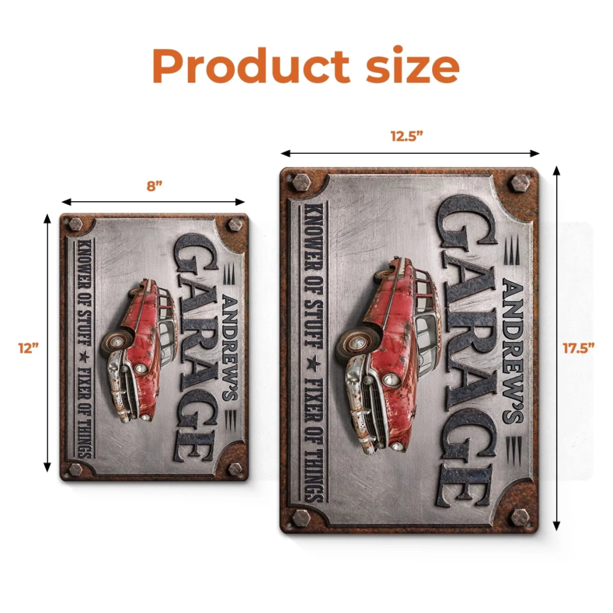 Custom Photo Home Decor Metal Sign - Personalized Birthday Gifts For Men, Man Cave, Dad, Grandpa - Built By A Master