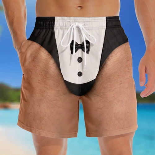 Custom Funny Men Swim Trunks - Personalized Summer Vacation And Travel Gifts For Men - Almost Perfect