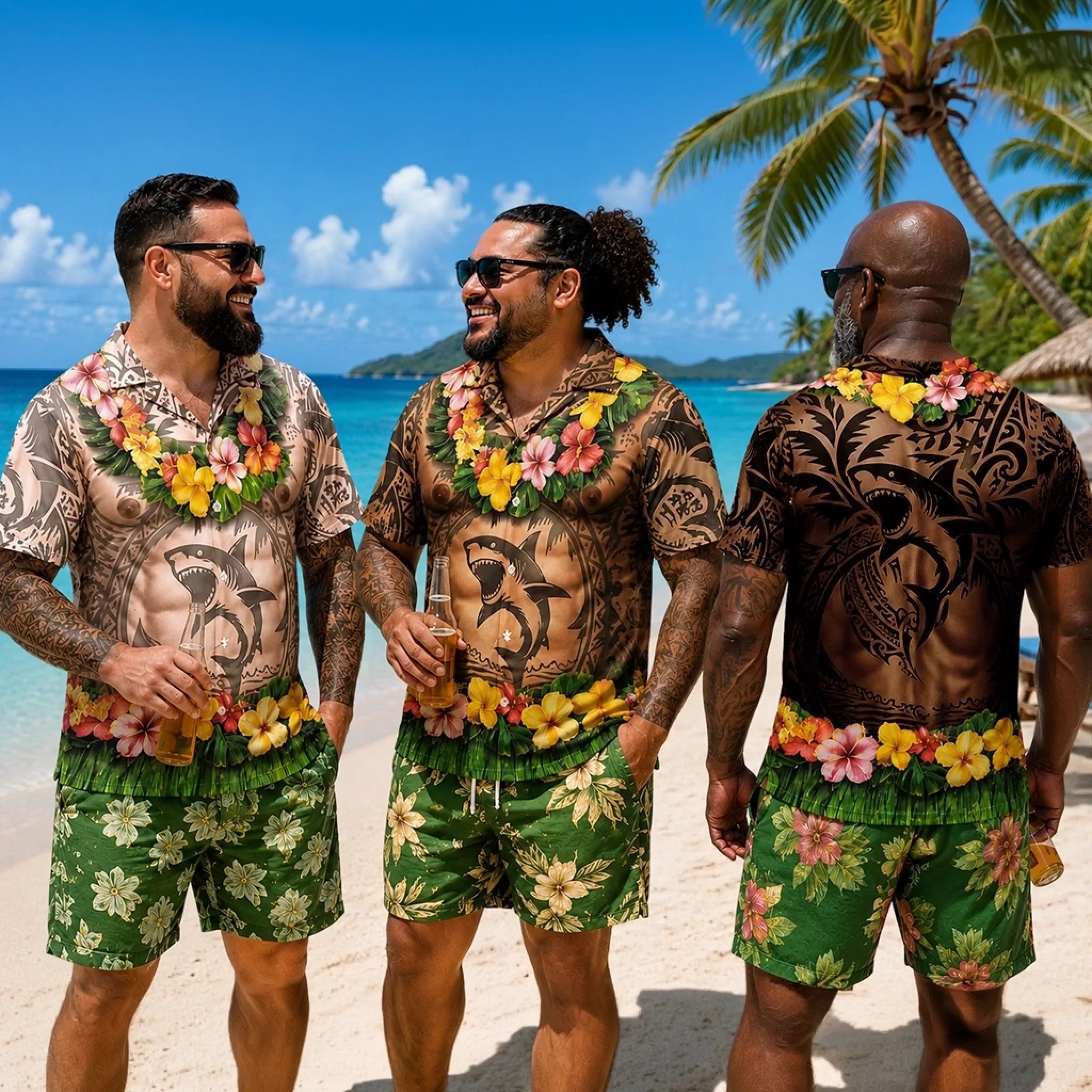 Custom Funny Unisex Tropical Hawaiian Aloha Shirt - Personalized Summer Vacation And Travel Gifts For Men - Aloha Trouble