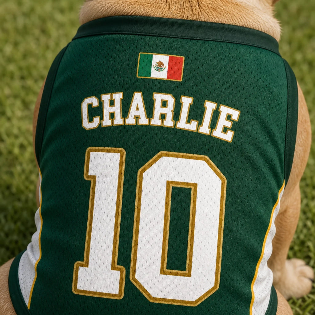 Custom Mexico World Football Pet Jersey - Personalized Birthday Gifts For Football Dog Cat Lovers, Dog Dad And Mom, Cat Owners - Mexico’s Number One Furry Fan