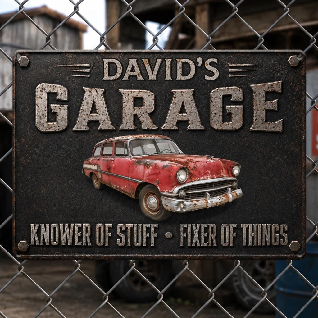 Custom Photo Home Decor Metal Sign - Personalized Birthday Gifts For Men, Man Cave, Dad, Grandpa - The Handy Master Lives