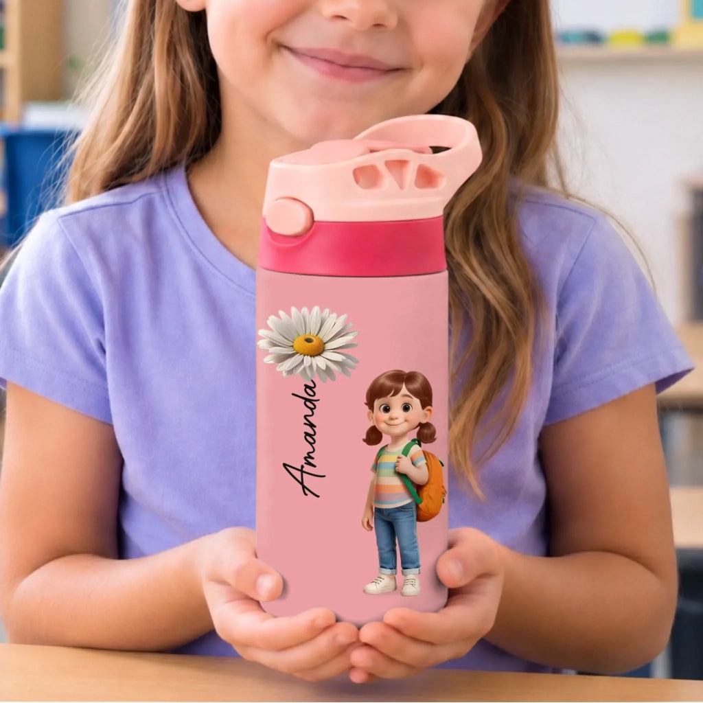 Custom Kids Insulated Water Bottle - Personalized Back To School Gifts For Kids - Big Dreams Start