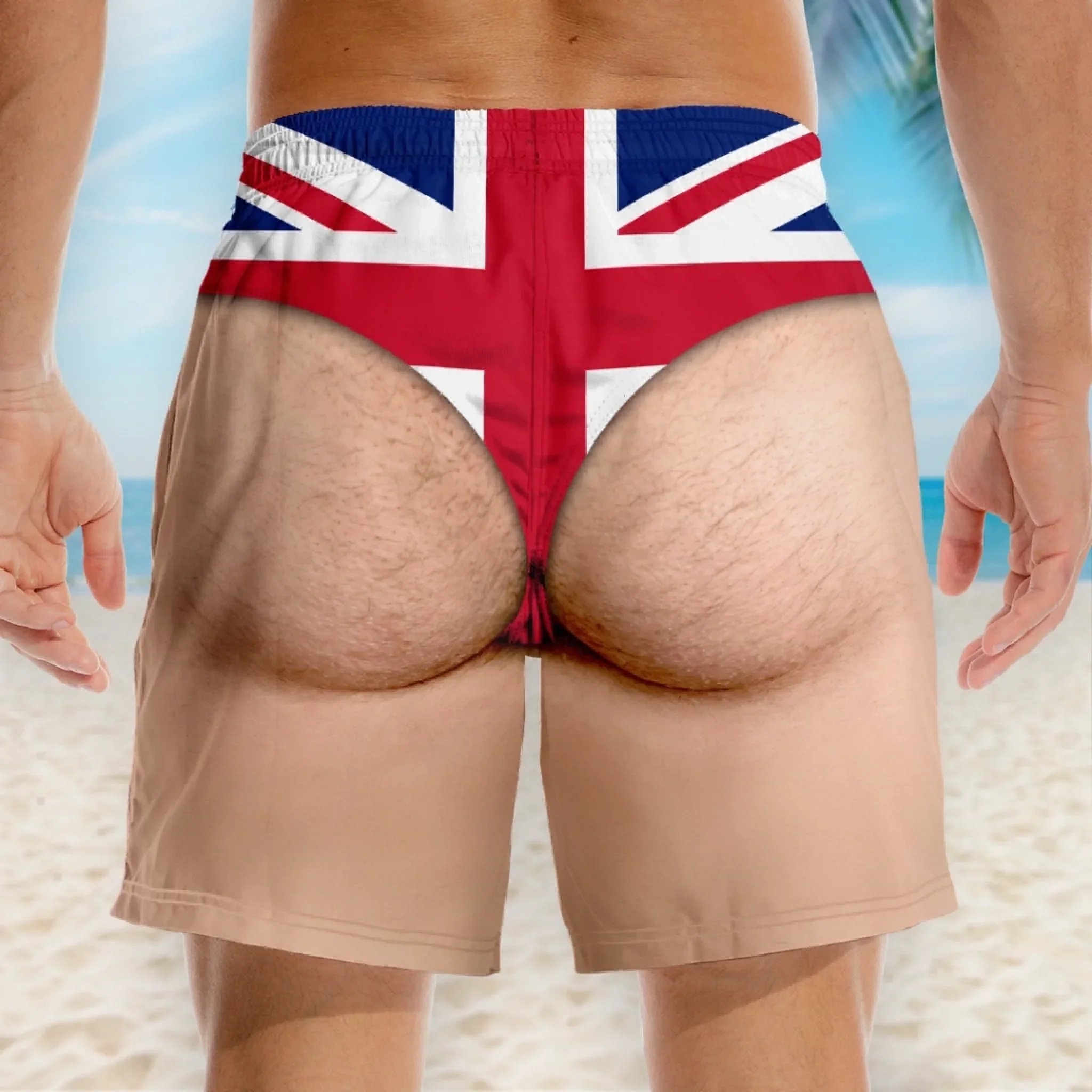 Custom Funny Men Swim Trunks - Personalized Summer Vacation And Travel Gifts For Men - Beach Day Ready