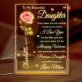 Custom Shaped 3D LED Walnut Night Light - Personalized Birthday Gifts For Daughter - Glowing Memories From Mom