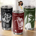 Custom Photo Tumbler - Personalized Anniversary Wedding Gifts For Husband And Wife, Him And Her - Better Together