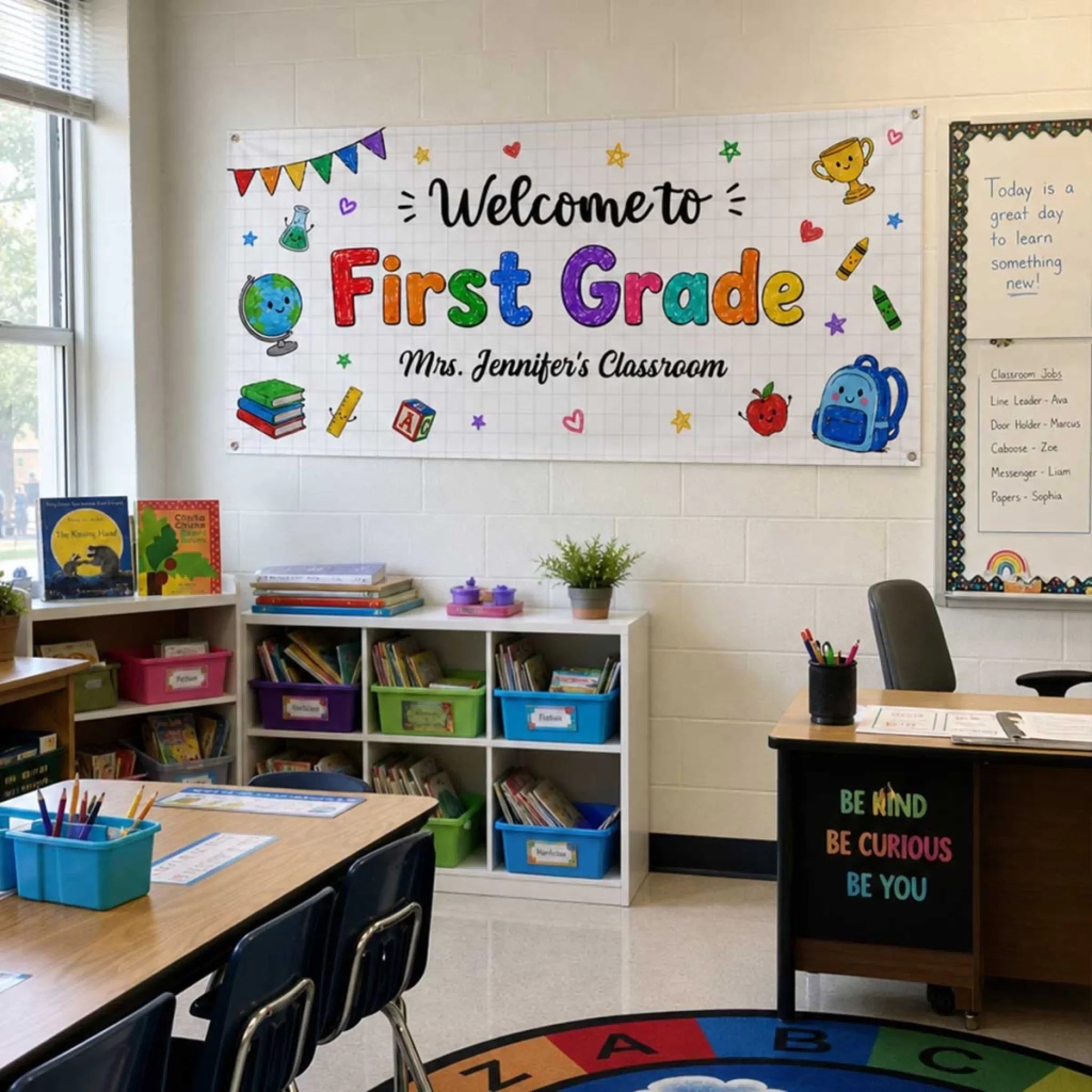 Custom Classroom Decor Outdoor Banner - Personalized Back To School Gifts For Teachers - Teaching With Heart