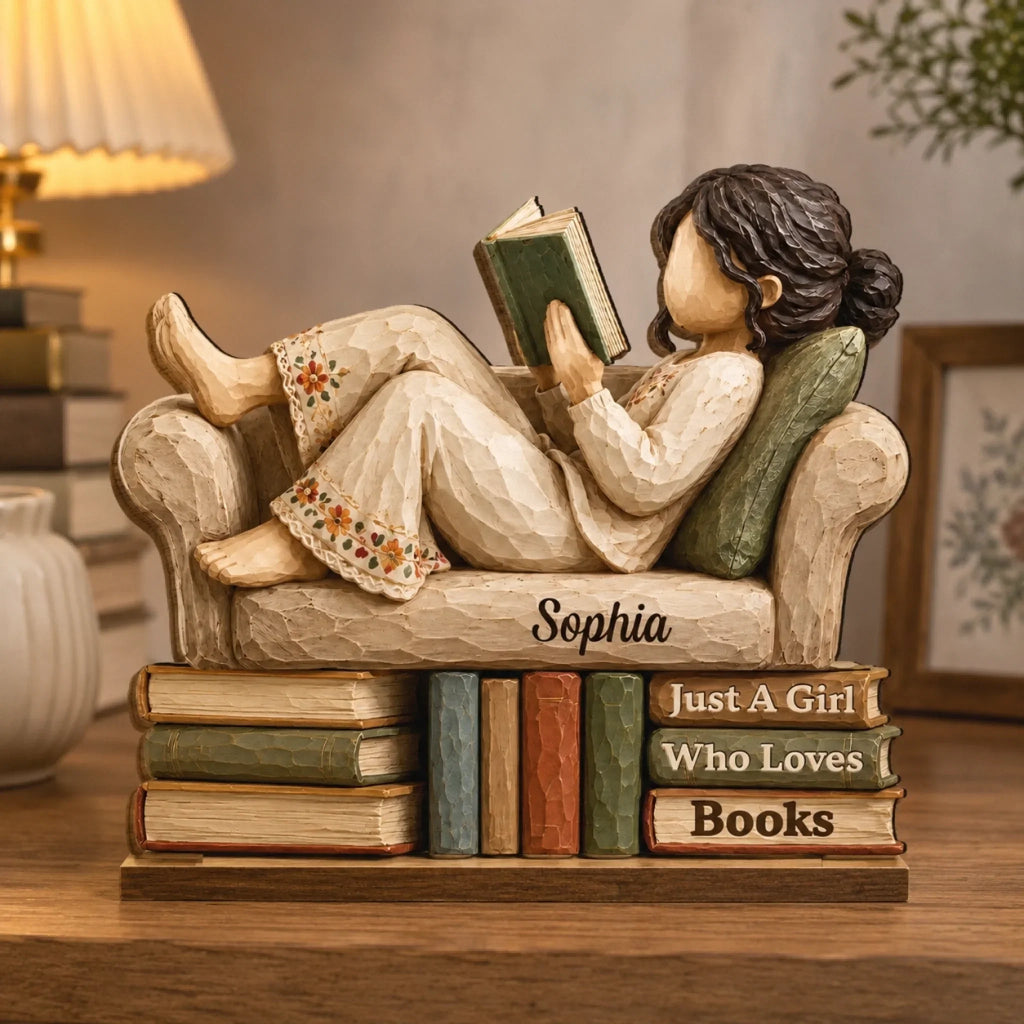 Custom 2-Layered Wooden Plaque - Personalized  Bookish Gifts For Book Lovers, Bookworms, Readers - Lost In My Own World