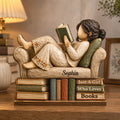 Custom 2-Layered Wooden Plaque - Personalized  Bookish Gifts For Book Lovers, Bookworms, Readers - Lost In My Own World