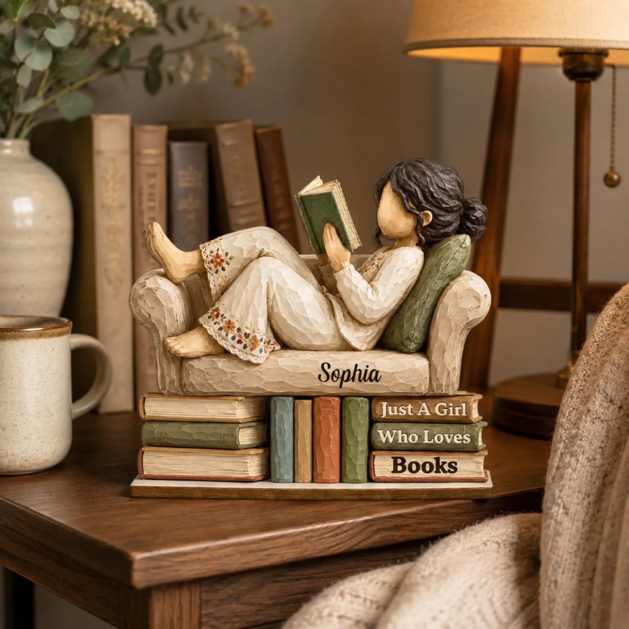 Custom 2-Layered Wooden Plaque - Personalized  Bookish Gifts For Book Lovers, Bookworms, Readers - Lost In My Own World