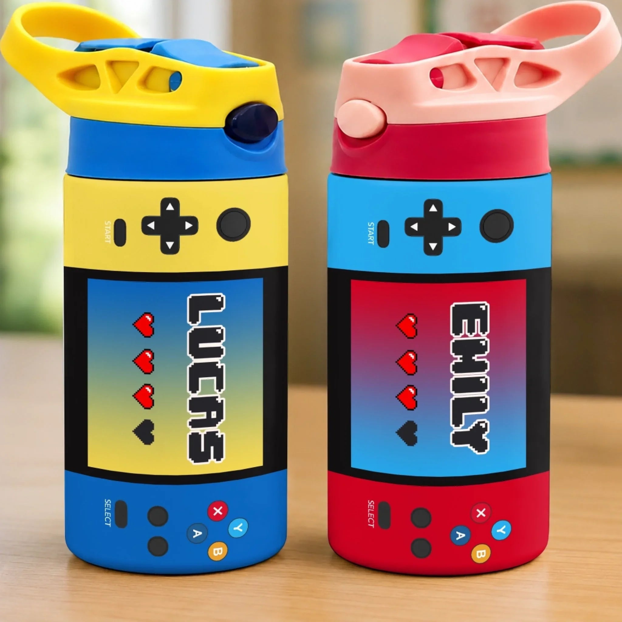 Custom Kids Insulated Water Bottle - Personalized Back To School Gifts For Kids - Level Up Fun