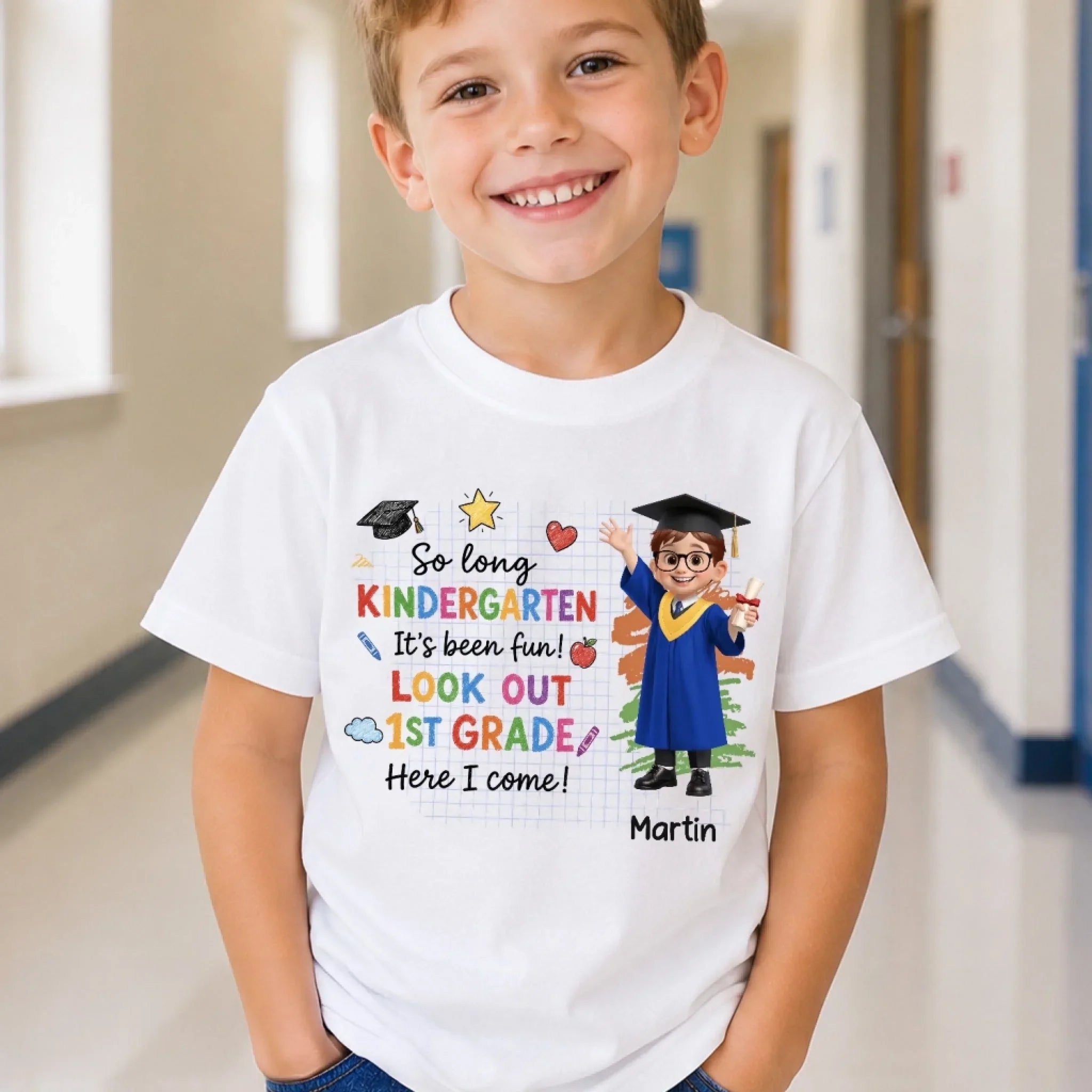 Custom Youth T-shirt - Personalized Back To School Gift For Kids - Kindergarten Is So Yesterday